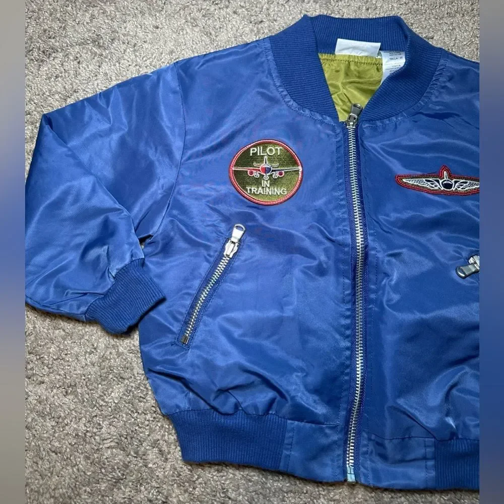 Kids Blueberi Boulevard Pilot Bomber Jacket‎ Size 3T